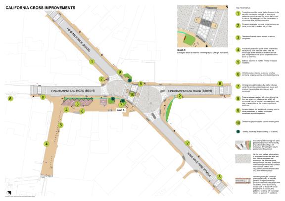 A map showing planned roadworks as detailed below