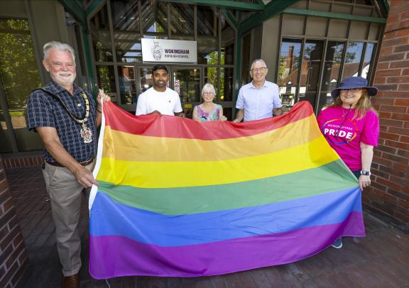Pride flag raising