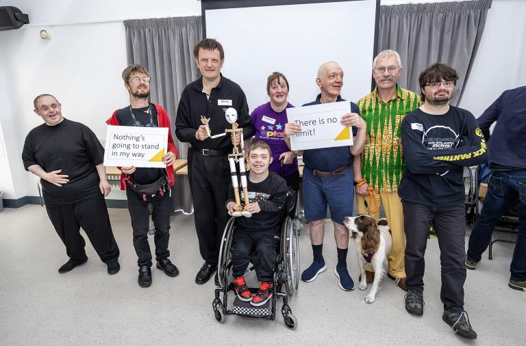 Group photo of people at the social care event