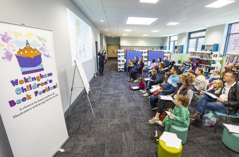 The audience at Wokingham Library during last year's festival