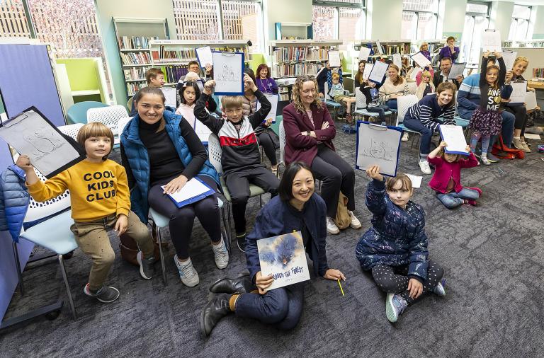 Families take part during last year's book festival