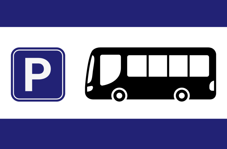 Mock up of a park and ride road sign