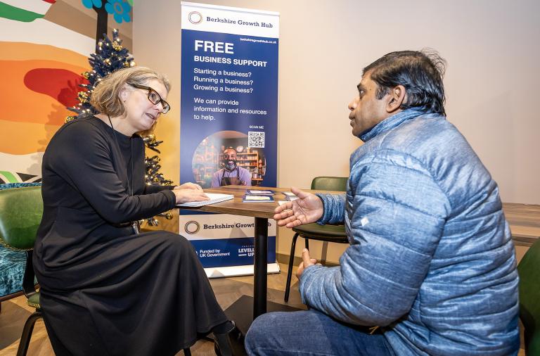 A local entrepreneur received advice from a partner organisation 