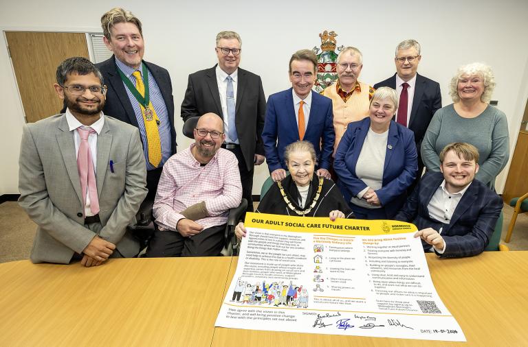 Signing of the Adult Social Care Future Charter at Council by the Mayor, Deputy Mayor, Leaders of the political parties and representatives from the Social Care Future Core group 