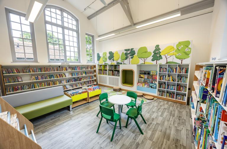 Children's reading area in the new Twyford Library 