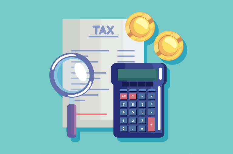 Stock image of tax illustration