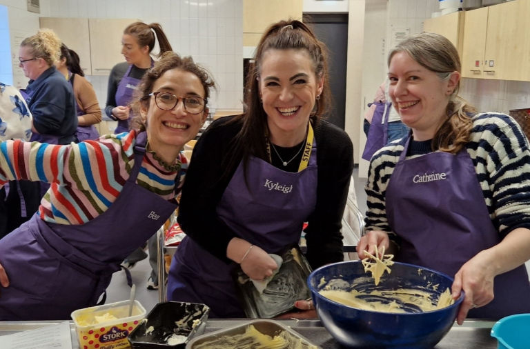 Prevention and Youth Justice team baking cakes