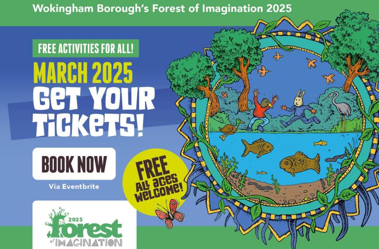 A poster image of Wokingham Borough's Forest of Imagination 2025