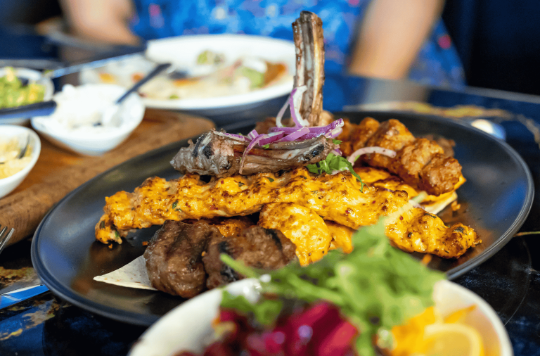 Close up of mixed platter at Opuz Wokingham