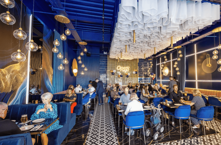 Restaurant diners on the opening night at Opuz Wokingham