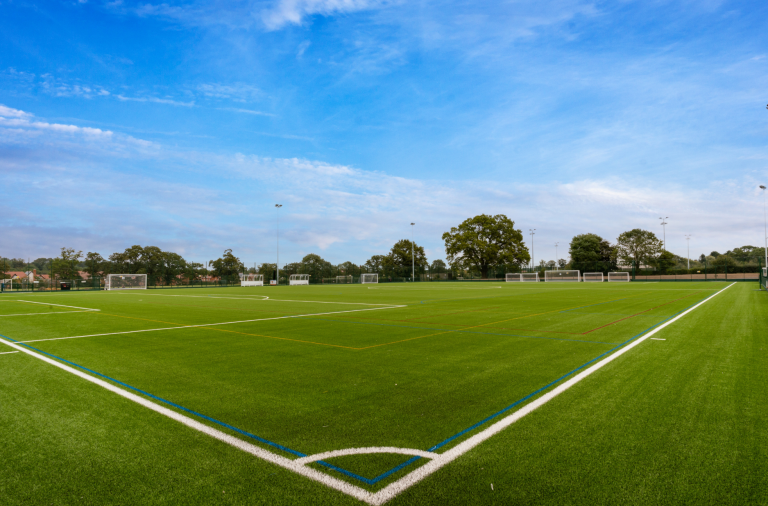 Cantley Park football pitch on a sunny day