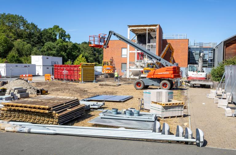 Bohunt Wokingham school exterior construction site