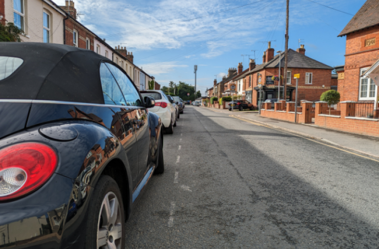 Cars parked on Station Road, Twyford