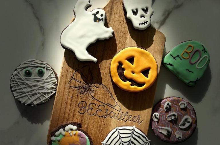 A selection of halloween biscuits
