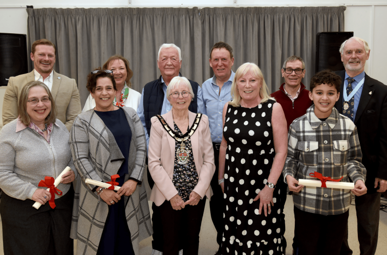 Wokingham Borough Mayor Cllr Carol Jewell with winners of the Mayor's Honour Awards 2026