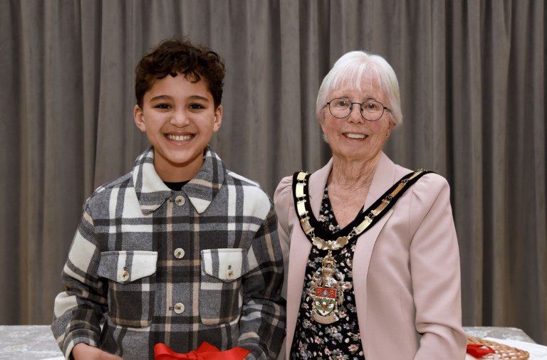 Jake Meghji, winner of Mayor's Honour Award