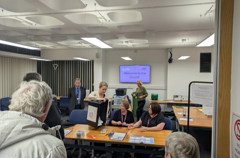 by-election count general view