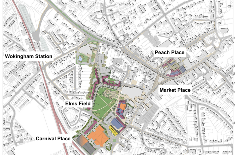 Wokingham Town Centre regeneration map