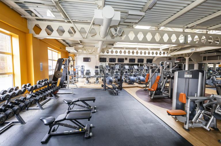 Leisure centre after before - gym