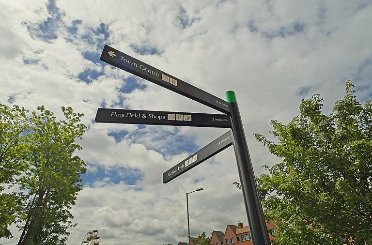 Wokingham signpost