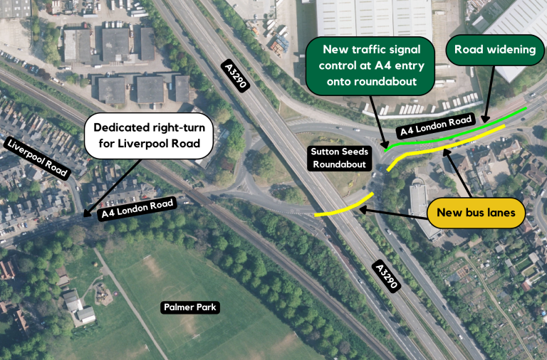 Diagram showing proposed changes to A4