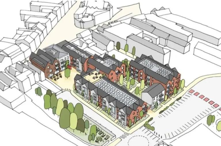 Flats at Latimer Road in Wokingham  illustration