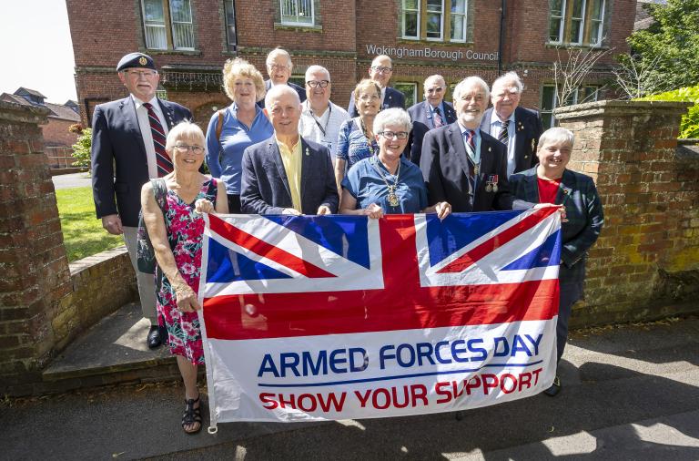 Armed forces flag raising