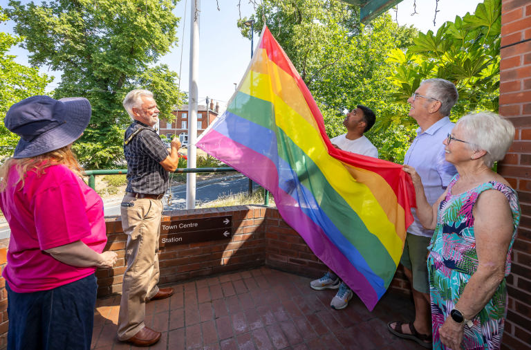 Pride flag raising