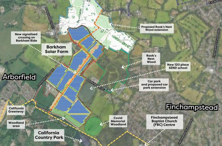 Diagram showing wider improvements to the countryside around the solar farm, as described in the article
