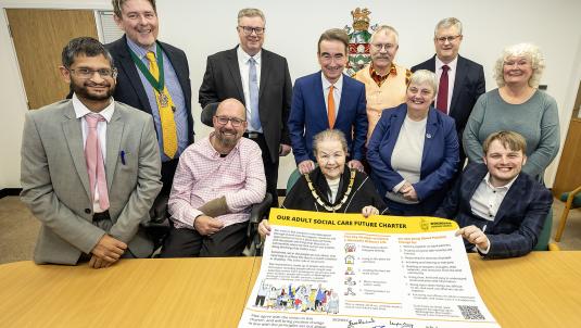 Signing of the Adult Social Care Future Charter at Council by the Mayor, Deputy Mayor, Leaders of the political parties and representatives from the Social Care Future Core group 