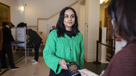 Voter with ID