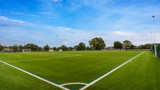 Cantley Park football pitch on a sunny day