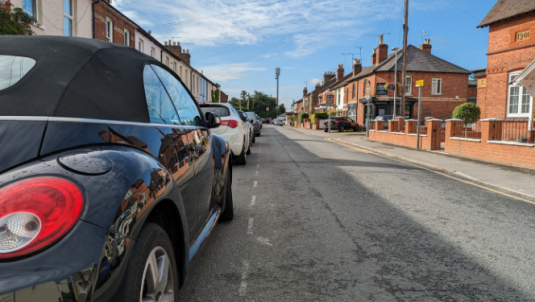 Cars parked on Station Road, Twyford