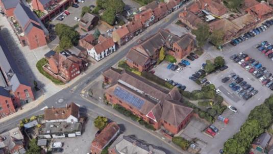 Aerial view of Denmark St