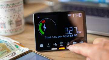 A resident uses an energy smart metre