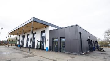 Exterior of the multi-use hall at The Piggott School