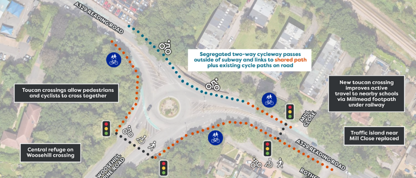 Woosehill Roundabout Scheme diagram