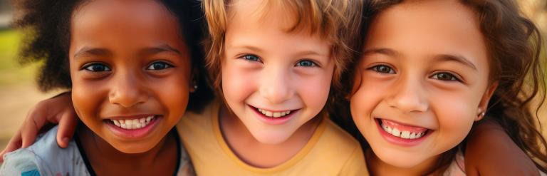 Vibrant Multiethnic Children Having Fun in Nature