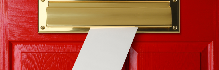 letter through letterbox
